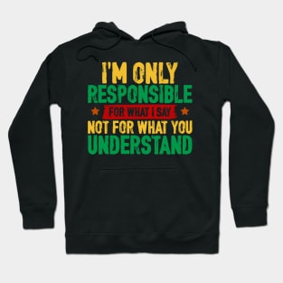 I'm only responsible for what I say Hoodie